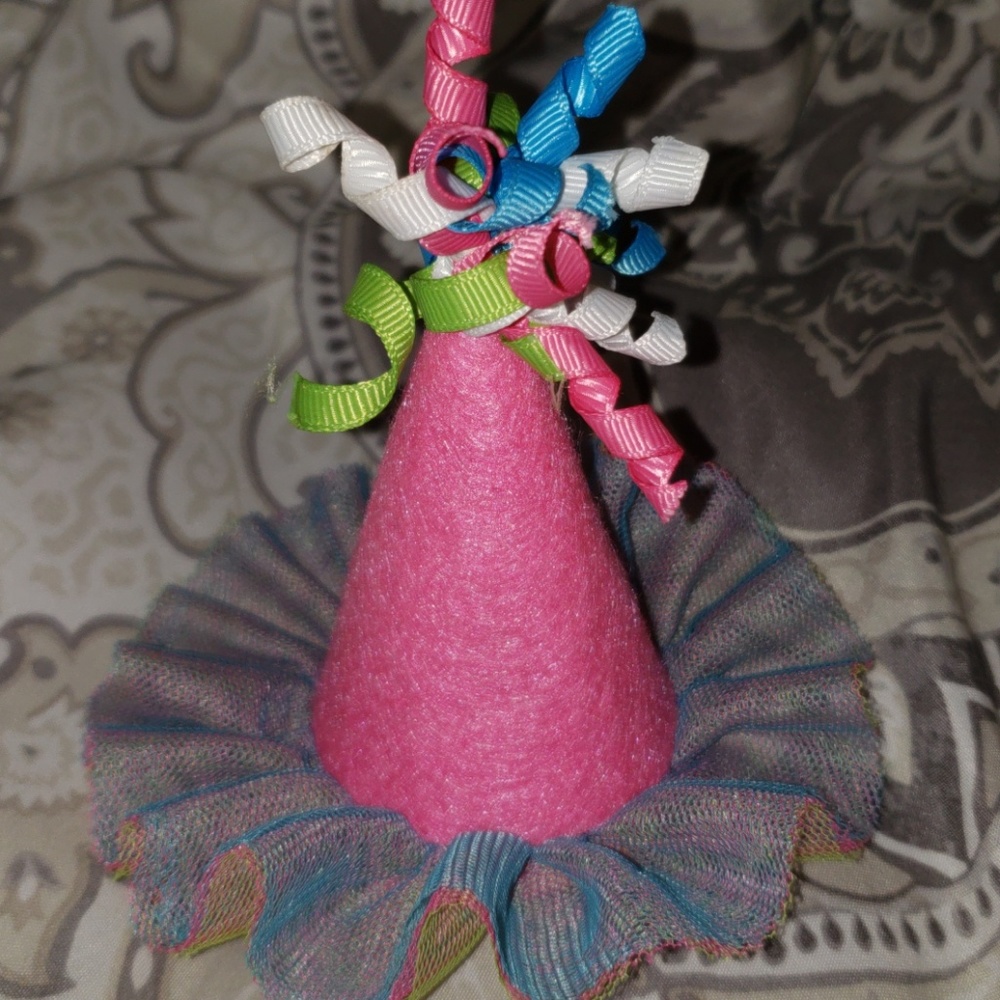 Birthday hat hair piece